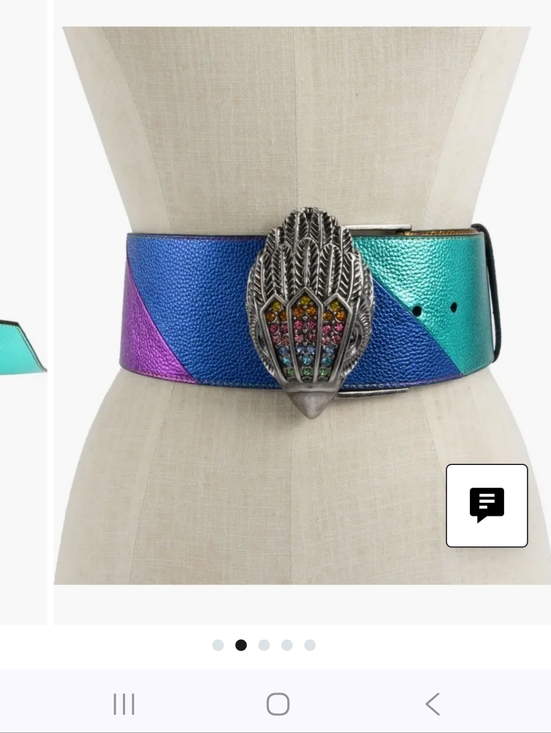 Kurt Geiger Accessories - Kurt Geiger Crystal Eagle Head Metallic Wide Belt  Nwt Rare